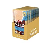 INABA Ciao Bisque, Friandise pour Chat Humide au Thon, 12x40g | Bisque Crémeuse, Délicieux Snack, Plat d'accompagnement, Ingrédients Premium, Faible en Calories, Pâtée pour Chat