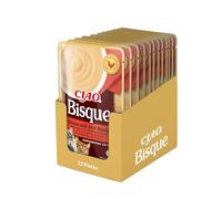INABA Ciao - Bisque Poulet & bœuf - Friandise pour Chat Humide - 12 x 40g - Délicieuse et Saine - Purée - Plat d'accompagnement - Complément Naturel et sans céréales - Pâtée pour Chat