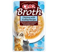 INABA Cat Ciao Bouillon pour chat – Poulet & Pétoncles – 40 g