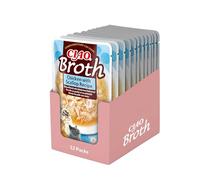 INABA Ciao - Broth Poulet & Pétoncles - Friandise pour Chat Humide - Délicieuse et Saine - Sauce - Plat d'accompagnement - Complément Naturel et sans Céréales - Pâtée pour Chat - 12 x 40g