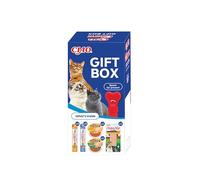 INABA Ciao - Gift Box Dashi Delights - 5 Churu au Poulet - 5 Churu au Thon - 1 Dashi Delight et Flocon de bonite - 1 Filet + 1 cuillère en Cadeau - Pâtée pour Chat