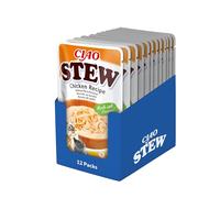 INABA Ciao Stew, Katzenfutter NASS mit Huhnerfleisch, 12x40g | Mit Hochwertigen Zutaten, Cremige Katzensuppe, Getreidefrei, Zuckerfrei, perfekte Leckerli zwischen den Mahlzeiten