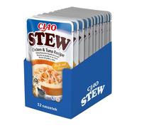 INABA CIAO Stew Plat au poulet et au thon pour chats 12x40 g