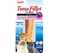 INABA Ciao Tuna Fillet, Friandise pour Chats, Crabe Extra Tendre, 1x15g | Filet de Thon Grillé et Bouillon Aromatisé, Snack Tendre et Humide, Pêché en Haute Mer, Ingrédients Premium, Sans additifs
