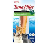 INABA Tuna Fillet Grilled - Friandises pour Chats en Filet de Thon - dans Un Bouillon Style Maison - Snack pour Félins Grillé et Riche en Antioxydants - Nourriture pour Chats - 1 x 15g
