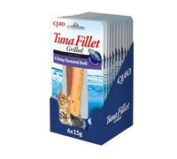 INABA Ciao Tuna Fillet, Friandise pour Chats, Thon et Crevette, 12x15g