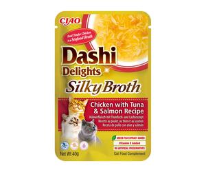 INABA Dashi Delights Bouillon Soyeux Poulet avec Thon et Saumon Recette 40g