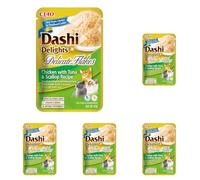 INABA Dashi Delights Delicate Flakes, Flocons délicats en Bouillon de Poulet avec Thon et pétoncles - Nourriture Humide pour Chats, collations pour Chats avec protéines, ingrédients naturels - Repas