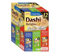 INABA Dashi Delights Delicate Flakes Friandises pour Chats à Base d'ingrédients de Haute qualité, Riches en humidité et en protéines, sans céréales ni Sucre ajouté 40g (Paquets de 12)