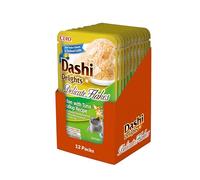 INABA Dashi Delights Delicate Flakes, Nourriture Humide pour Chats au Poulet, Thon et Pétoncles, Flocons et Bouillon de Poisson, Riche en Protéines, Ingrédients Naturels, Repas Complémentaire, 12x40 g