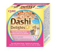 INABA Dashi Delights Friandises pour Chats à Base d'ingrédients de Haute qualité, Riches en humidité et en protéines, Faibles en Calories, sans céréales ni Sucre ajouté 70g (Paquets de 6)
