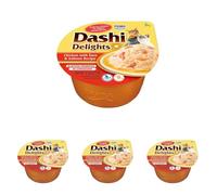 INABA Dashi Delights - Morceaux dans Un Bouillon de Flocons de bonite au Poulet,Thon & Saumon - 1 x 70g - Nourriture pour Chat - Topping - Riche en protéines - Ingrédients naturels - Pâtée pour Chat.