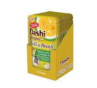 INABA Dashi Delights Nourriture Humide pour Chat avec 93% d'humidité et 17% de Poulet dans Silky Broth, délicieuses friandises pour Chat Qui apportent de l'humidité 480 g (Lot de 1)