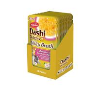 INABA Dashi Delights Nourriture Humide pour Chat avec 93% d'humidité et 17% de Poulet dans Silky Broth, délicieuses friandises pour Chat Qui apportent de l'humidité 480 g (Lot de 1)