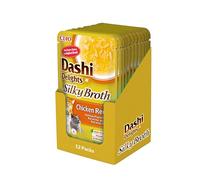 INABA Dashi Delights Silky Broth, Nourriture Humide pour Chats au Poulet, Bouillon de Poisson, Riche en Protéines, Ingrédients Naturels, Repas Complémentaire, 12 Sachets de 40 g