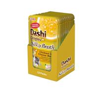INABA Dashi Delights Silky Broth, Nourriture Humide pour Chats au Poulet et Fromage, Bouillon de Poisson, Riche en Protéines, Ingrédients Naturels, Repas Complémentaire, 12 Sachets de 40 g