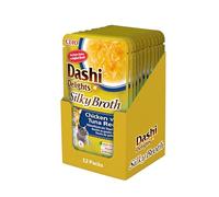 INABA Dashi Delights Silky Broth, Nourriture Humide pour Chats au Poulet et Thon, Bouillon de Poisson, Riche en Protéines, Ingrédients Naturels, Repas Complémentaire, 12 Sachets de 40 g