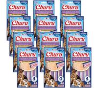 INABA Dog Churu (à base de poisson) saumon, crevettes 12x(4x14g)