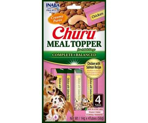 INABA Dog Meal Topper Chicken&Salmon Garniture de repas au poulet et au saumon 4x14 g