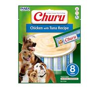 INABA Friandises liquides pour Chien Churu crème au Poulet et Thon - 8 Tubes de 20g