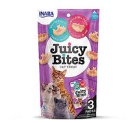 INABA Friandise pour chat Juicy Bites - Crevette et fruits de mer - Semi-humides - 3x11,3 g