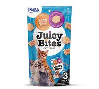 INABA Juicy Bites - Friandise pour Chat en Bouchées au Pétoncle et Crabe - Semi-humides - 3 Sachets de 11,3g