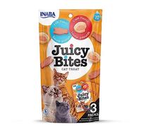 INABA Juicy Bites - Friandise pour Chat en Bouchées au Poisson et Palourde - Semi-humides - 3 Sachets de 11,3g