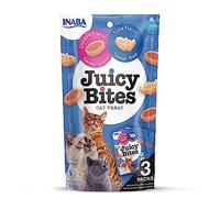 INABA Juicy Bites - Friandises pour Chats - Grignotages avec Un Centre juteux dans des Formes Amusantes - Poulet et Thon.