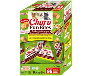 INABA kuchi Friandises pour chat ludiques - Rouleaux de poulet et de citrouille, ingrédients naturels, hydratantes, faciles à digérer