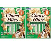 INABA - Nourriture pour Chien - Recette sans céréales au Poulet (58,2%) et au Thon (17,1%) - avec protéines, caséinate de Sodium et extrait de thé Vert - Ingrédients de Haute qualité (Lot de 2)
