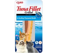 INABA Tuna fillet in scallop broth - filet de thon grillé dans bouillon avec noix de Saint-Jacques pour chats - 15g