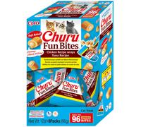 INABO Friandises pour chats ludiques, rouleaux au poulet et au thon, 4 saveurs (poulet, thon, pétoncle et saumon), haute teneur en eau