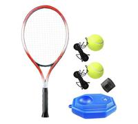 INACMWIH Balle de rebond pour entraîneur de tennis - Balle d'entraînement solo - Balle de réfutation - 2 balles - 1 colle à main - 53 x 22 cm