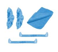 INACMWIH Couvre-lames de patins à glace avec serviette - Cyan, 32 cm