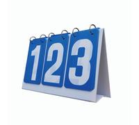 INACMWIH Flip Tableau de score portable pour badminton, volley-ball, football, bleu, 27 x 16 cm