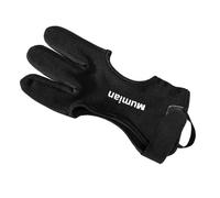 INACMWIH Gant de tir à l'arc en cuir PU avec pointe à trois doigts pour homme femme adulte débutant XL noir