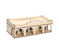 INACMWIH Kit d'architecture en bois 1:72 - Puzzle 3D - Kits de bricolage pour dioramas - Cadeau pour porte en dôme
