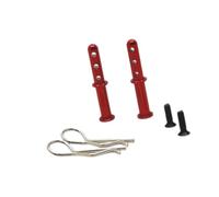 INACMWIH Lot de 2 supports en aluminium pour poteau de carrosserie RC pour voiture sur chenilles 1:12 1:14 Rouge