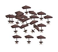 INACMWIH Lot de 20 mini parapluies d'angle 4 coins avec micro sable - Accessoire photo 1:100 - Rouge