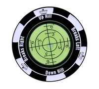 INACMWIH Marqueur de balle de golf rond niveau bulle haute précision Golf Putting Green Reader noir