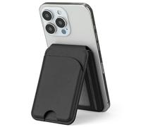 inaepeak Coque Portefeuille Magnétique avec Support réglable, Porte-Cartes Mag-Safe avec 3 emplacements pour Cartes, Portefeuille magnétique pour iPhone 16/15/14/13/12, en Cuir,Noir