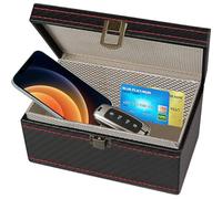 inaepeak Keyless Go Boîte de protection pour clés de voiture, boîte Faraday, boîte de blocage de signal RFID, protection anti-vol pour carte de crédit et clé de voiture (noir, 17 x 12,3 x 9,5 cm)