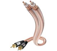 in-akustik Câble audio RCA 00304115 – 2x RCA mâle-mâle, 1,5 m, Transparent, contacts dorés