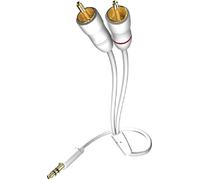Câble audio Inakustik 00310003 [2x Cinch-RCA mâle - 1x Jack mâle 3.5 mm] 3.00 m blanc contacts dorés