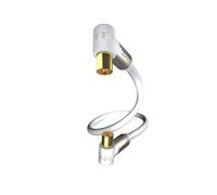 inakustik Câble d'antenne HDTV haut de gamme, coaxial 90° mâle - coaxial 90° femelle, blanc