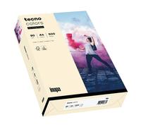 inapa Tecno Colors Lot de 500 feuilles de papier coloré pour imprimante 80 g/m² Chamois clair Format A4