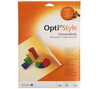 Inapa 88082000 Opti-Style Lot de 20 films de protection imprimables pour présentation Transparent Format A4