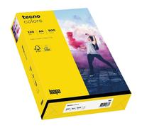 inapa Tecno Colors Lot de 250 feuilles de papier coloré 120 g/m² Jaune intense Format A4