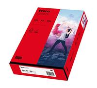 inapa Tecno Colors Lot de 250 feuilles de papier coloré 120 g/m² Rouge intense Format A4