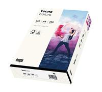 inapa Tecno Colors Lot de 250 feuilles de papier coloré 160 g/m² Blanc naturel Format A4